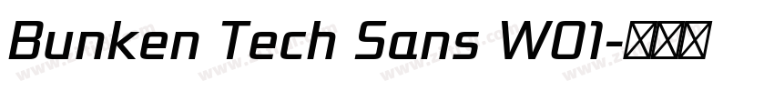 Bunken Tech Sans W01字体转换